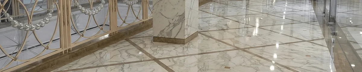 Beautiful marble floor professionally installed in Sarasota, FL